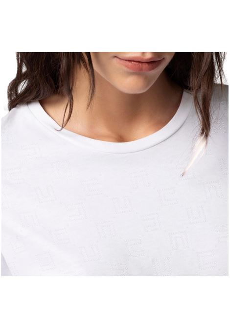Jersey T-shirt with rhinestone logo ELISABETTA FRANCHI | sweaters | MA02641E2270